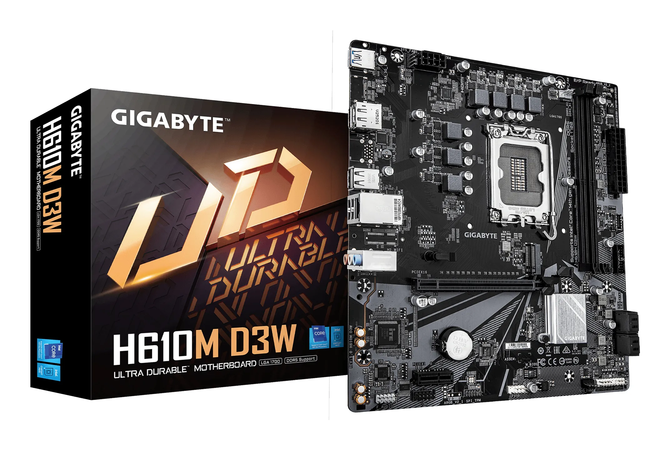 Gigabyte H610M D3W DDR5 LGA1700 mATX Motherboard