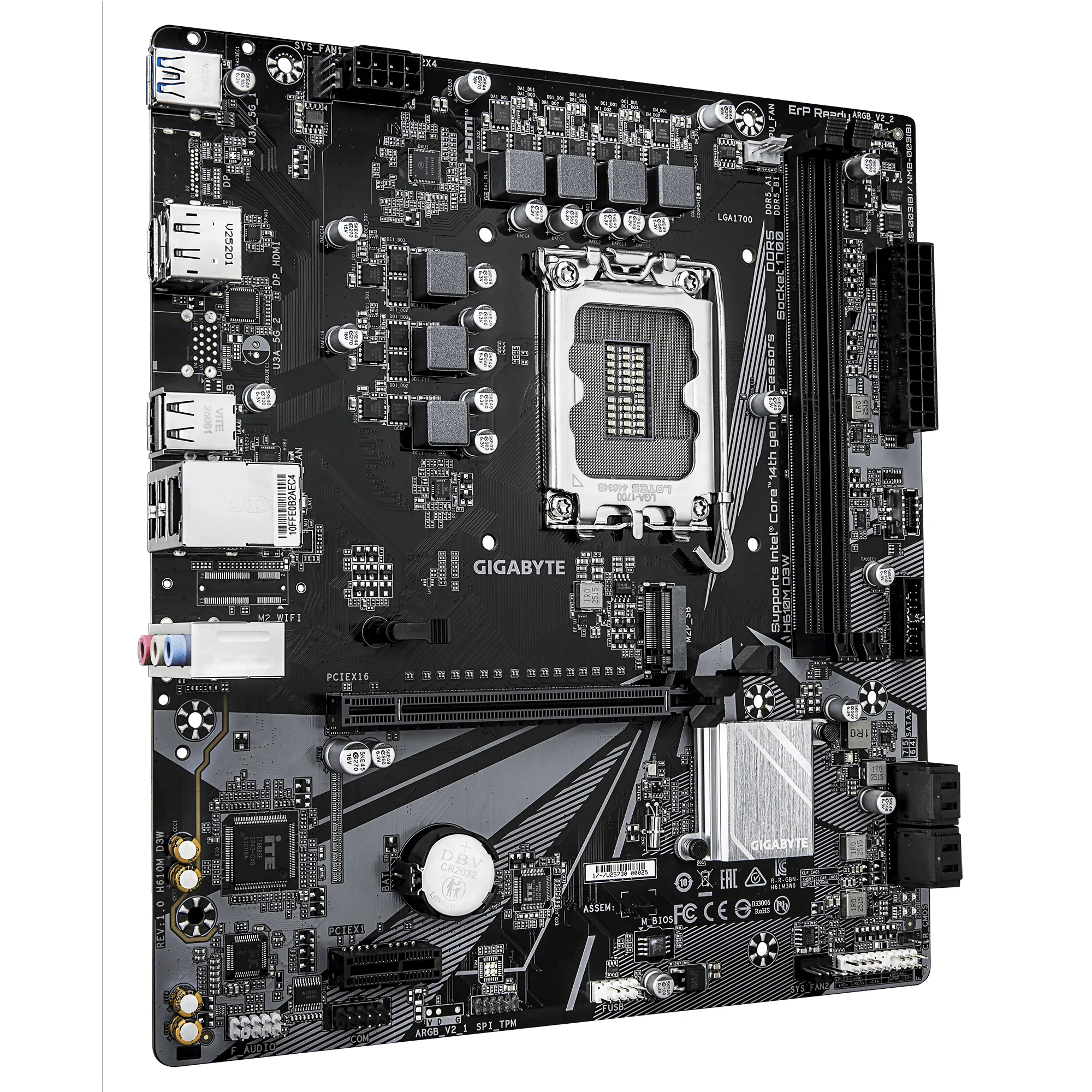 Gigabyte H610M D3W DDR5 LGA1700 mATX Motherboard
