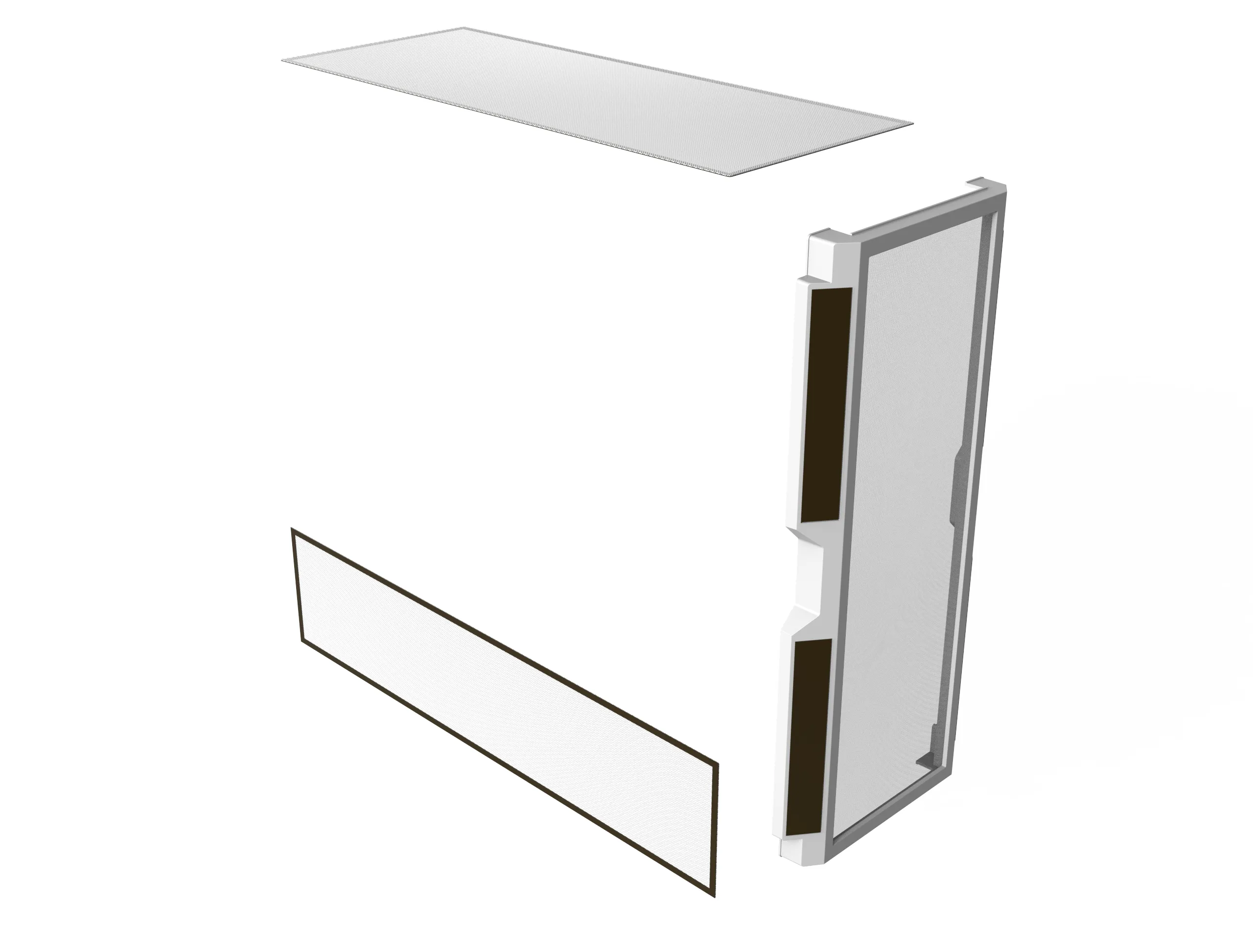 Lian Li LAN3-1W p&ouml;lysuodatin, LANCOOL III -kotelolle, 3 kpl, valkoinen