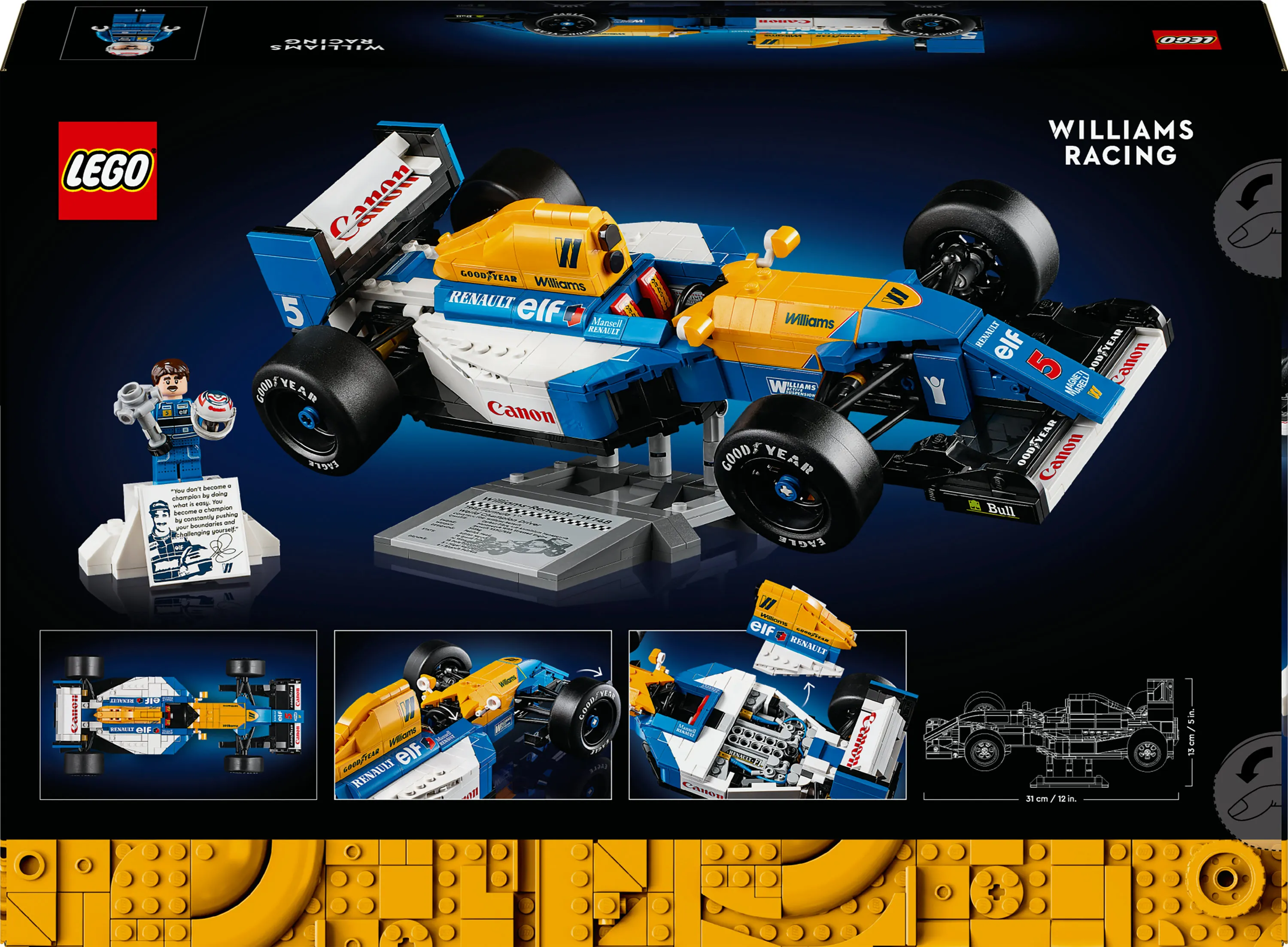 LEGO Icons Williams Racing FW14B and Nigel Mansell 10353