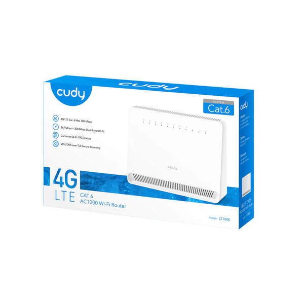CUDY 4G Router LT700E CAT6/WF5 AC1200 Gigabit