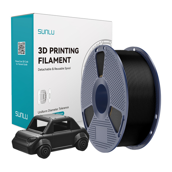 SUNLU PETG 1.75 mm, 1 kg 3D Printer Filament, Black