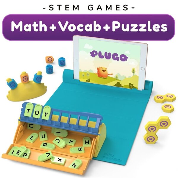 Shifu Plugo: STEM Wiz Pack 3 spel i ett paket - Matematik, Ordf&ouml;rr&aring;d, Pussel,