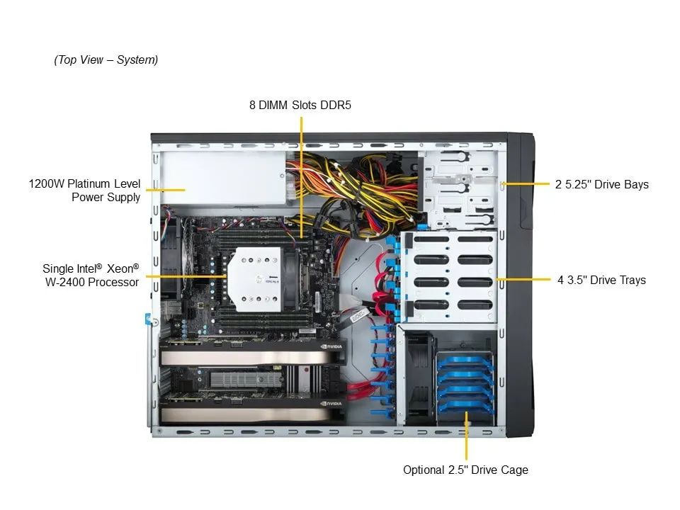 SuperWorkstation X13SRA-TF CSE-735D4-1 SuperWorkstation X13SRA-TF CSE-735D4-1