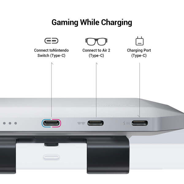 RAYNEO JoyDock 3-in-1 Docking Station, Power Bank and Controller Grip for Nintendo Switch
