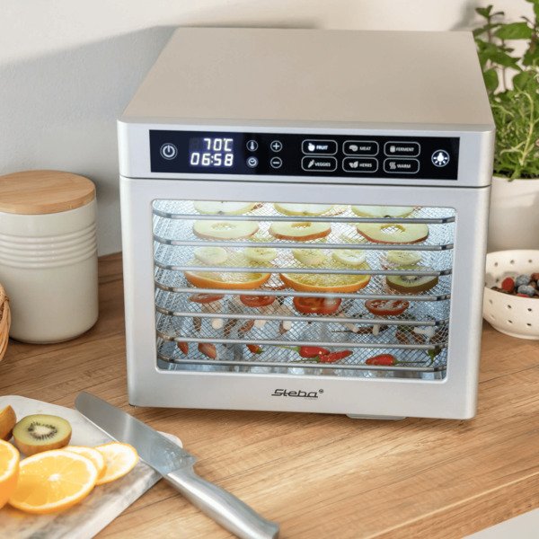 Steba ED 80 Steel Deluxe Food Dehydrator, 500 W, Stainless steel / grey
