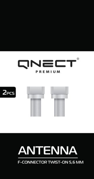 Antenna F-connector Twist-on for 5.6mm cable 2 pcs