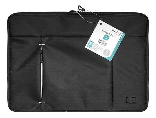 DELTACO Laptop sleeve f&ouml;r laptops upp till 15,6", svart