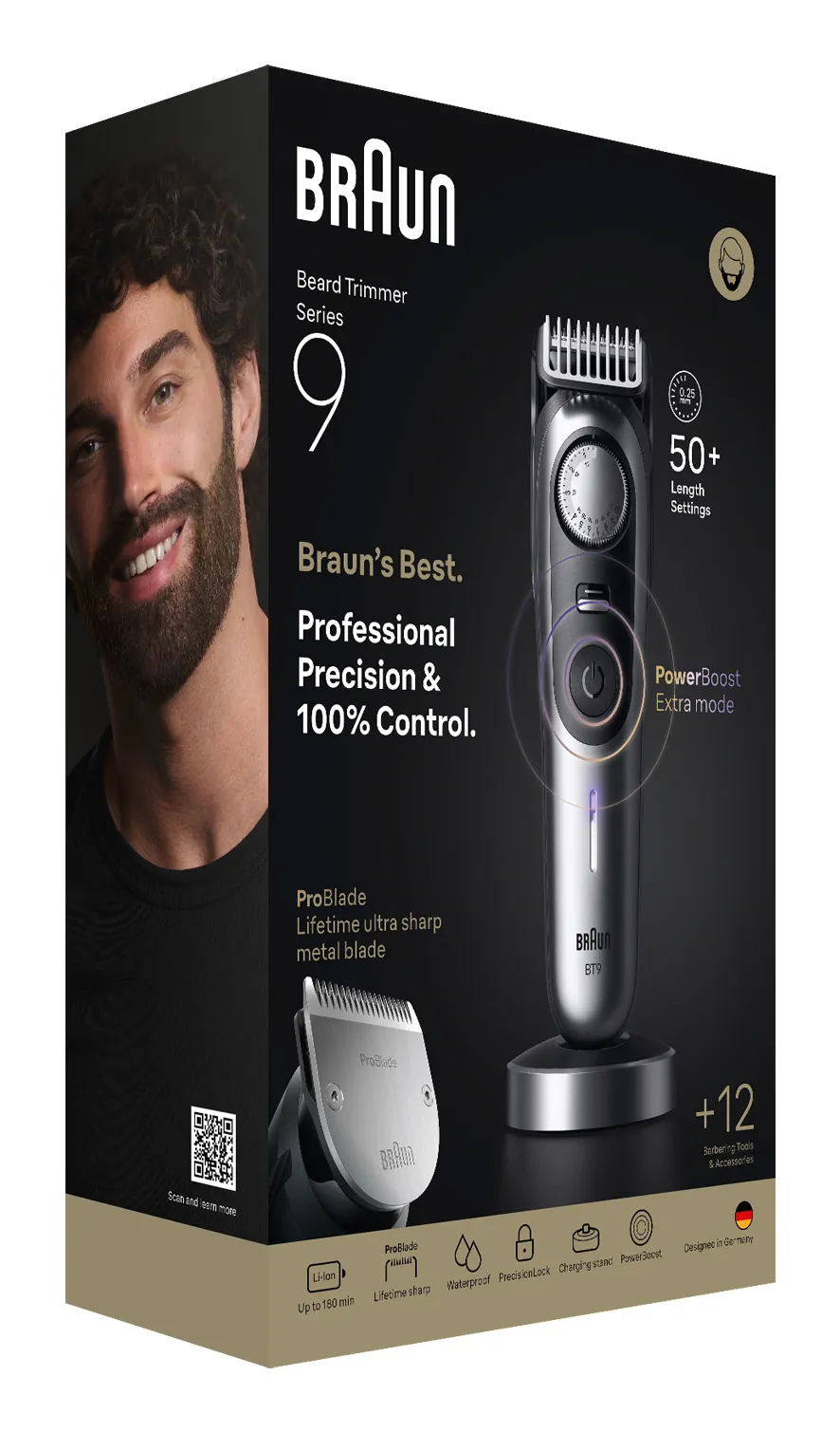 Braun Series 9 BT9560 m&auml;rk&auml;- ja kuiva-ajoon -partatrimmeri