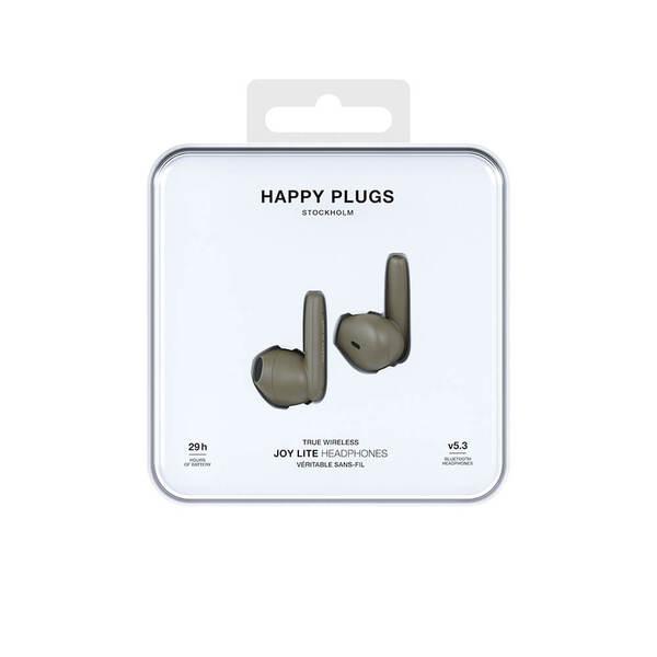 Happy Plugs Joy Lite tr&aring;dl&ouml;sa in-ear h&ouml;rlurar, gr&ouml;n