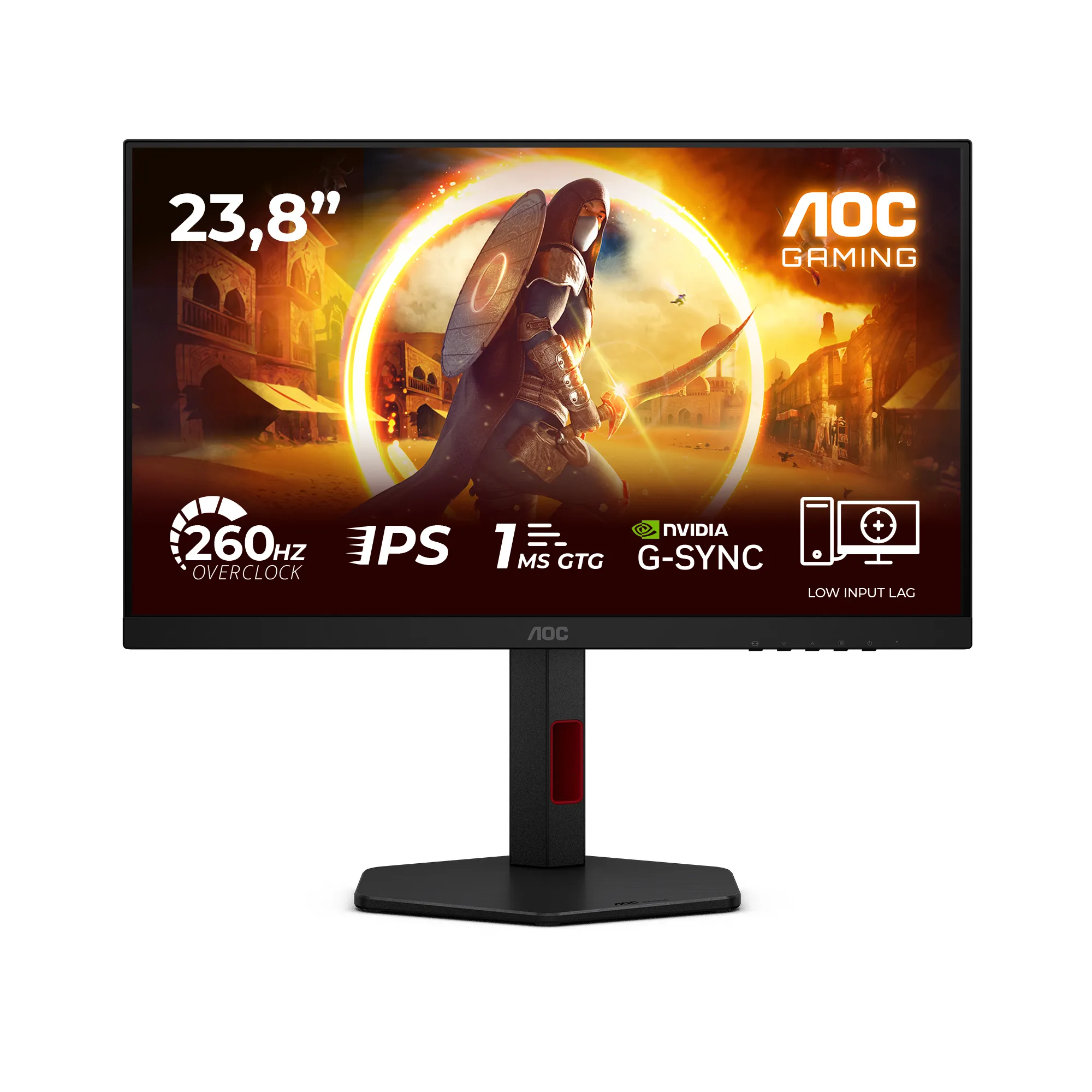 AOC 24G4ZR 23.8" Full HD, Fast IPS, HDR10, 260Hz Gaming Monitor