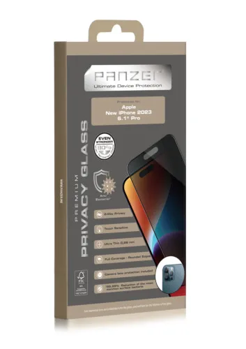 Panzer Full-Fit Privacy Glass, iPhone 15 Pro - skärmskydd