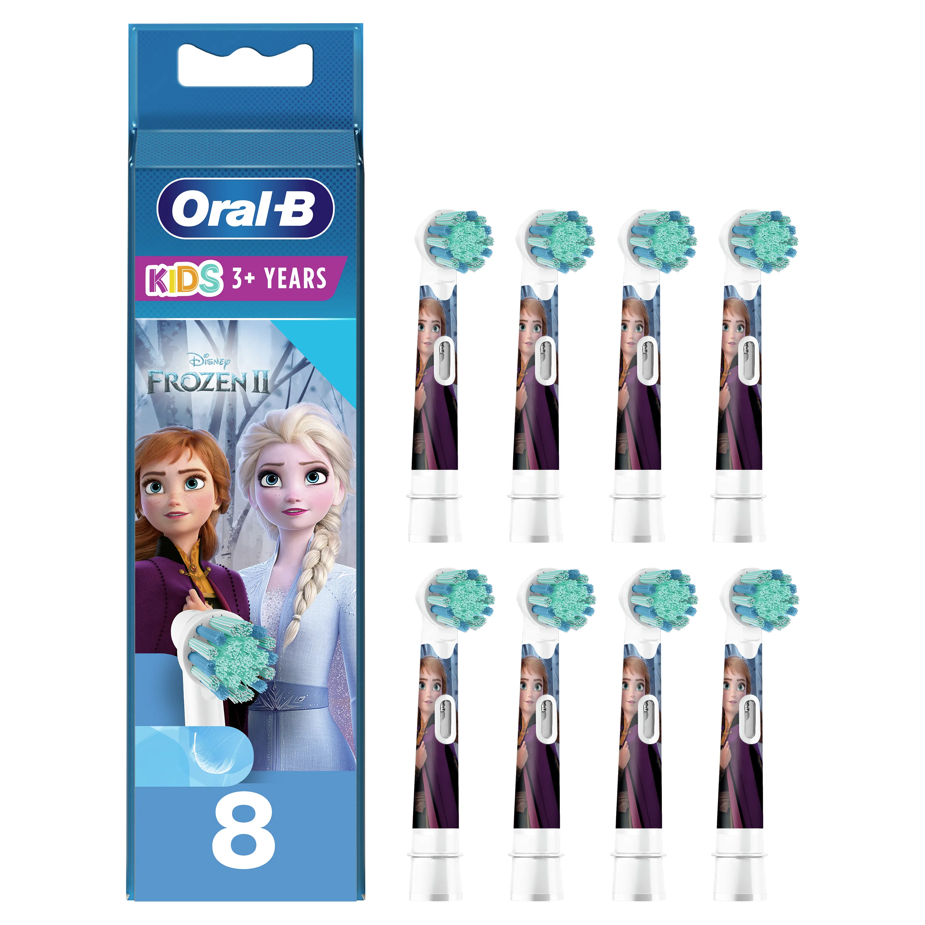 Braun Oral-B Kids Frozen - brush head, 8-pack, white