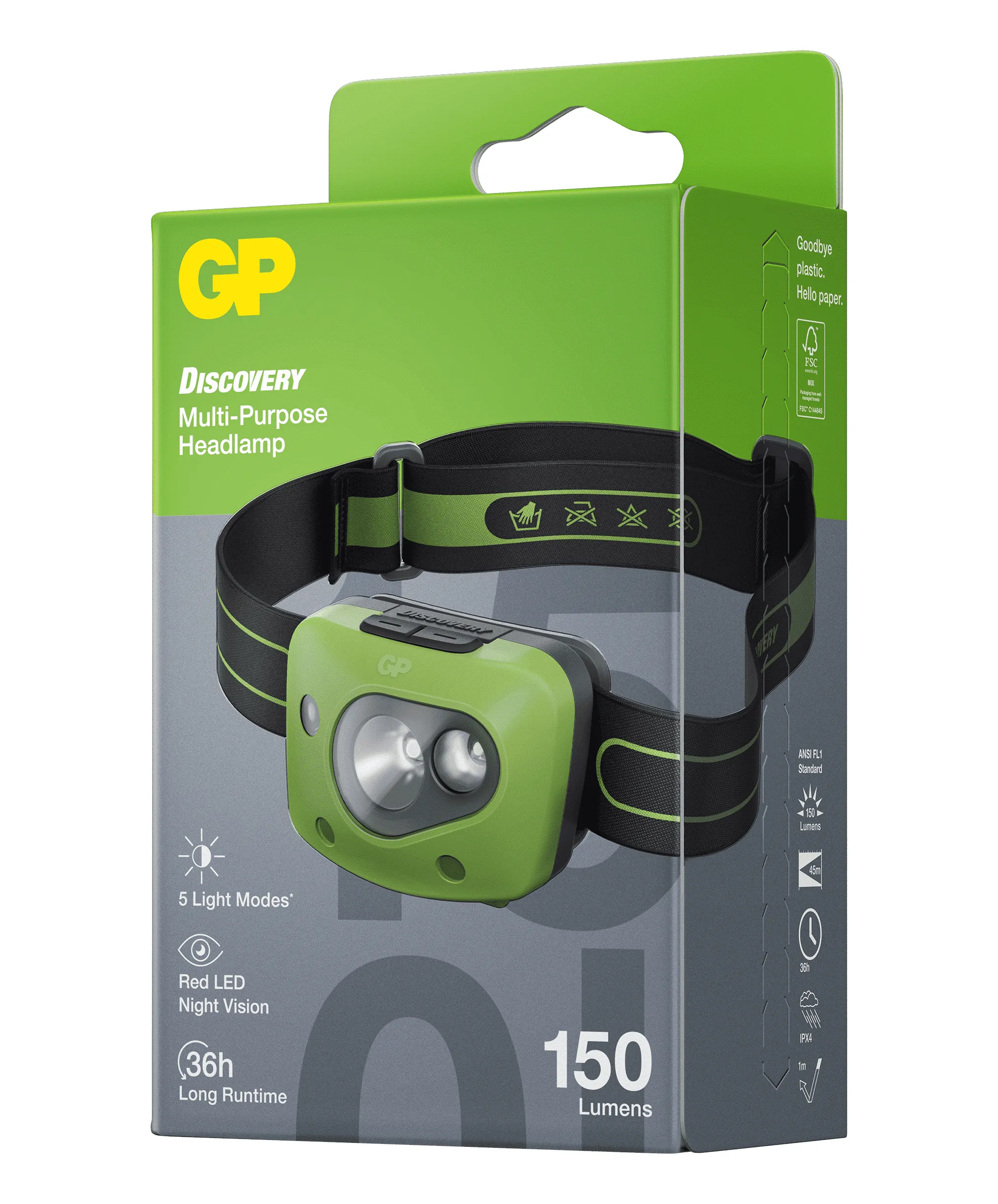 GP Discovery, CH43, 150 lumens - headlamp