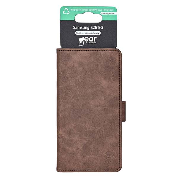 GEAR Classic 3 card Recycled Magnetic Samsung S26 Brown