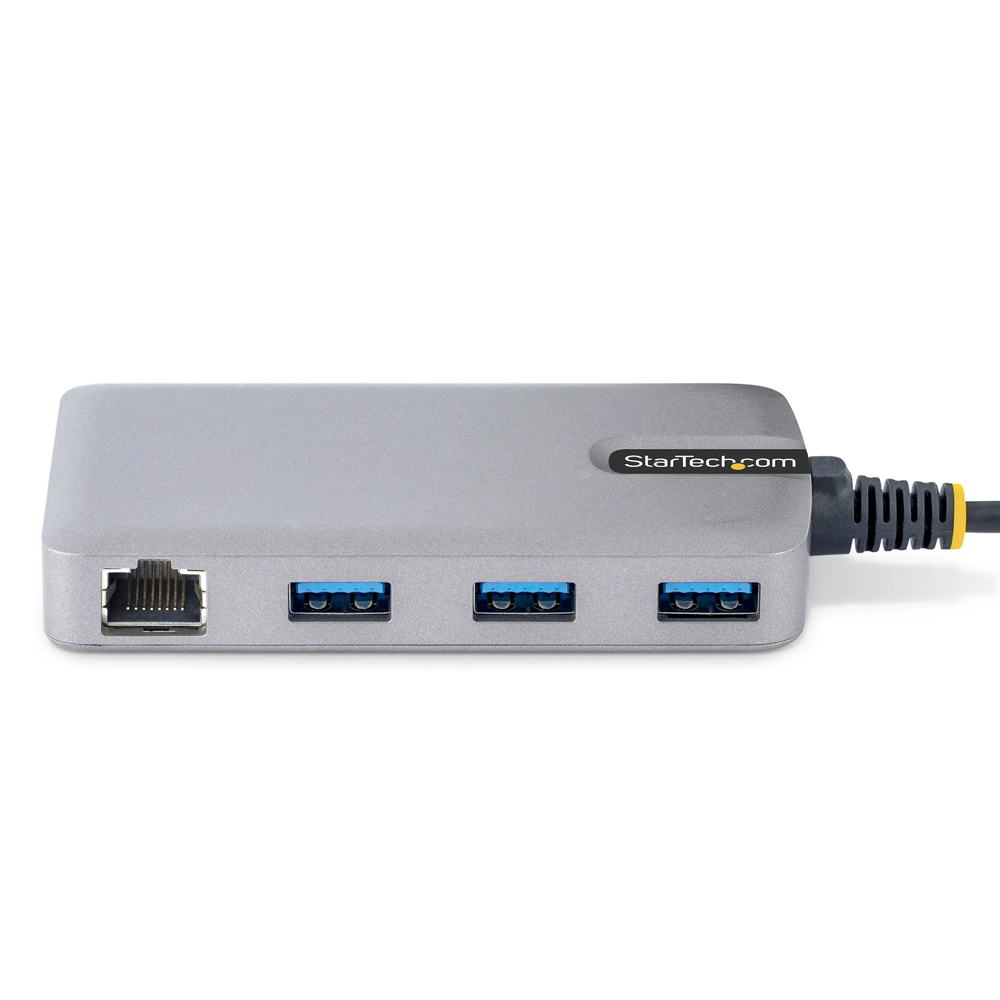 STARTECH.COM 3-Port USB-C Hub with Ethernet 3x USB-A Ports GbE 5Gbps Bus-Powered 1ft/30cm Cable Portable USB Type-C Expansion Hub