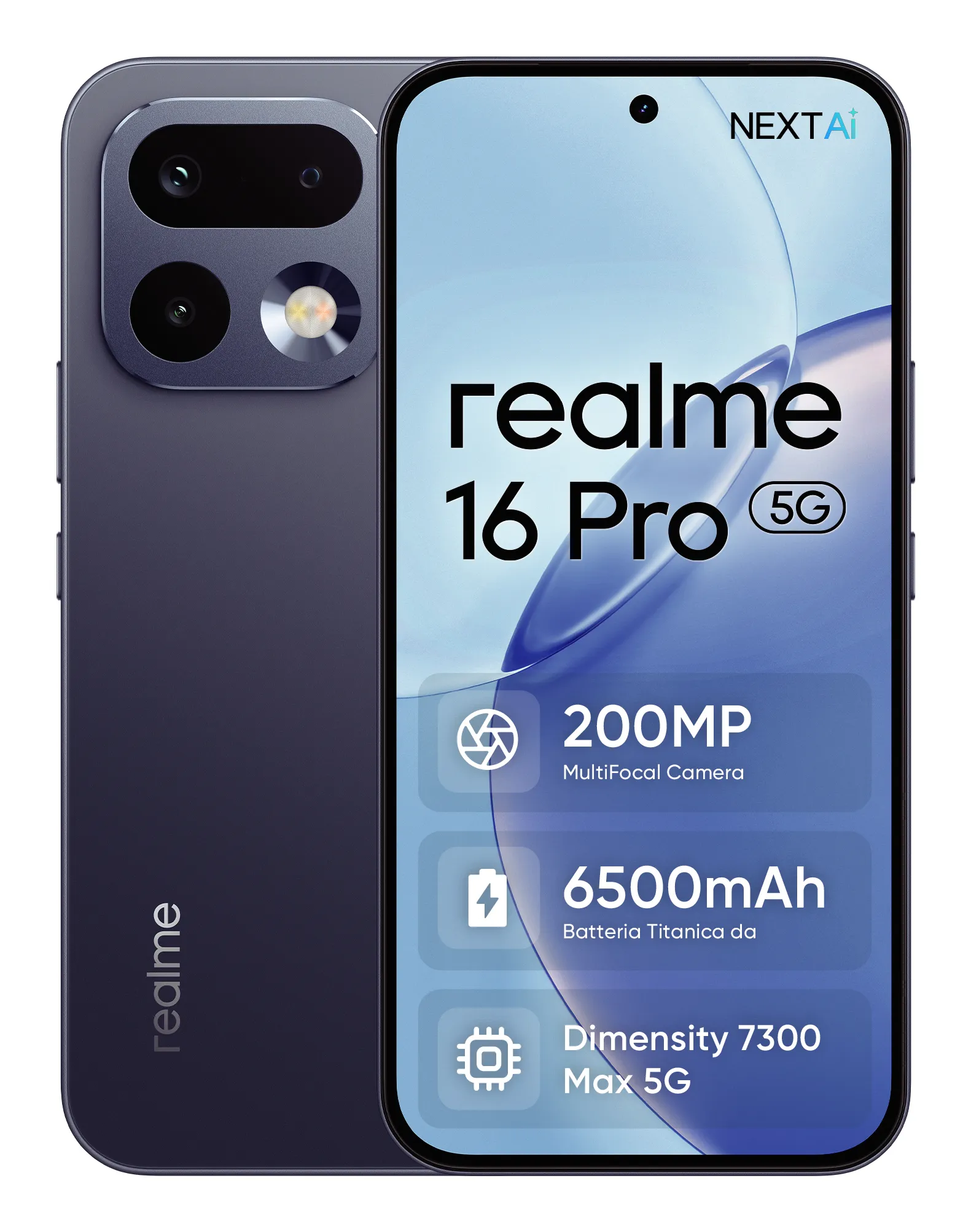 Realme 16 Pro 5G 8/256 Gt -puhelin, Pebble Grey