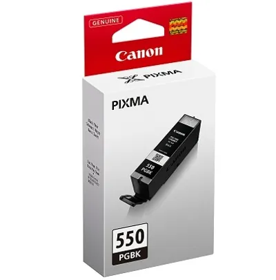 Canon PGI-550PGBK - 15 ml - musta - alkuper&auml;inen - pakkaus turvaj&auml;rjestelm&auml;ll&auml; - mustes&auml;ili&ouml; malleihin PIXMA iP8750, iX6850, MG5550, MG5650, MG5655, MG6450, MG6