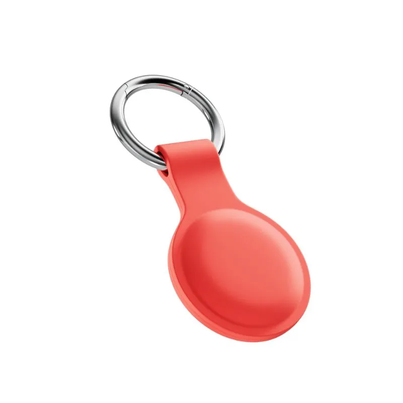Epico Silicone Full Back Case | AirTag | Red | Robust Metal Ring