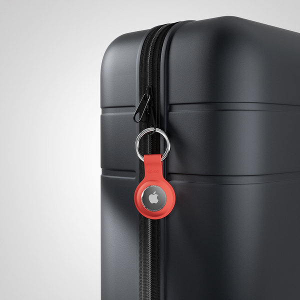 Epico Silicone Full Back Case | AirTag | Red | Robust Metal Ring