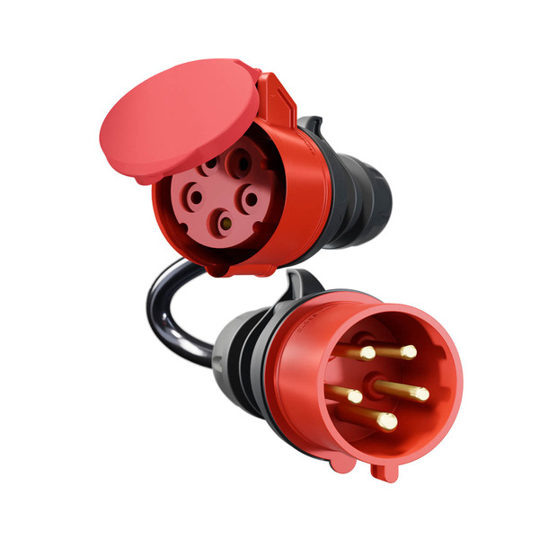 go-e CH-04-36 adapter cable Gemini flex 11 kilowatt to CEE red 32 ampere, 30 centimeters