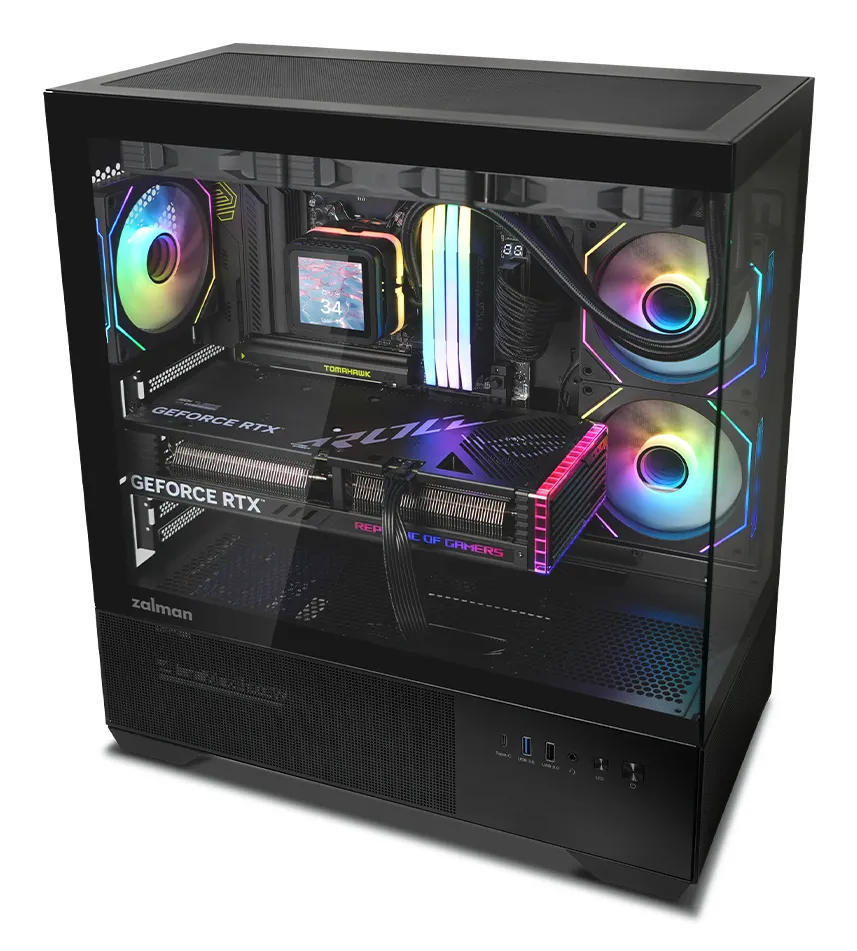 ZALMAN CHRONIX midi-tower chassi med fönster och RGB-belysning, svart