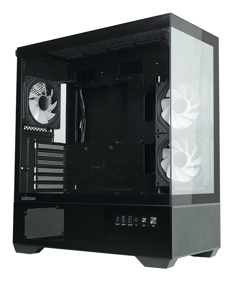 ZALMAN CHRONIX midi-tower chassi med f&ouml;nster och RGB-belysning, svart