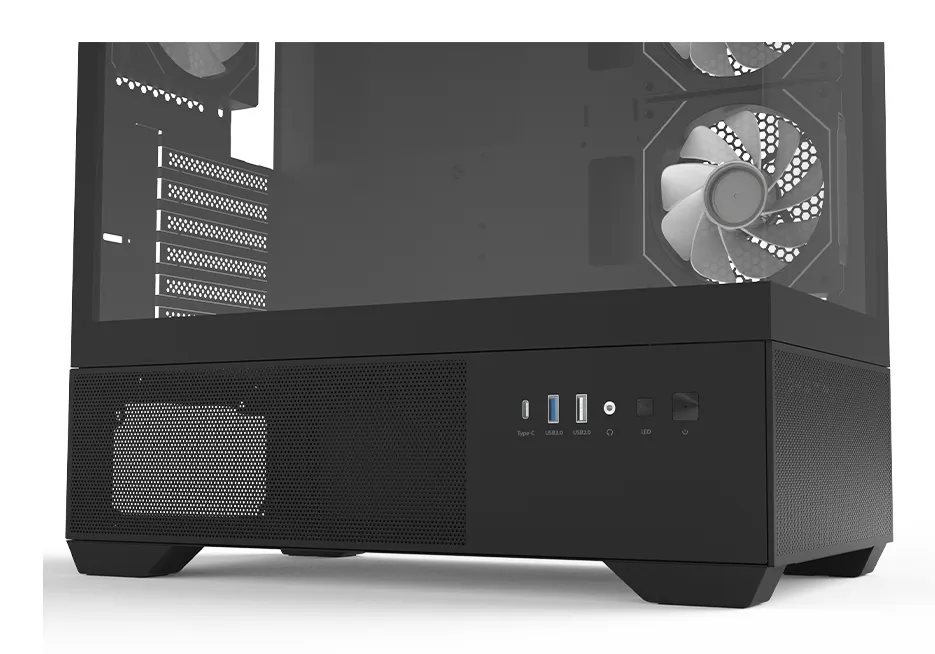 ZALMAN CHRONIX midi-tower chassi med f&ouml;nster och RGB-belysning, svart