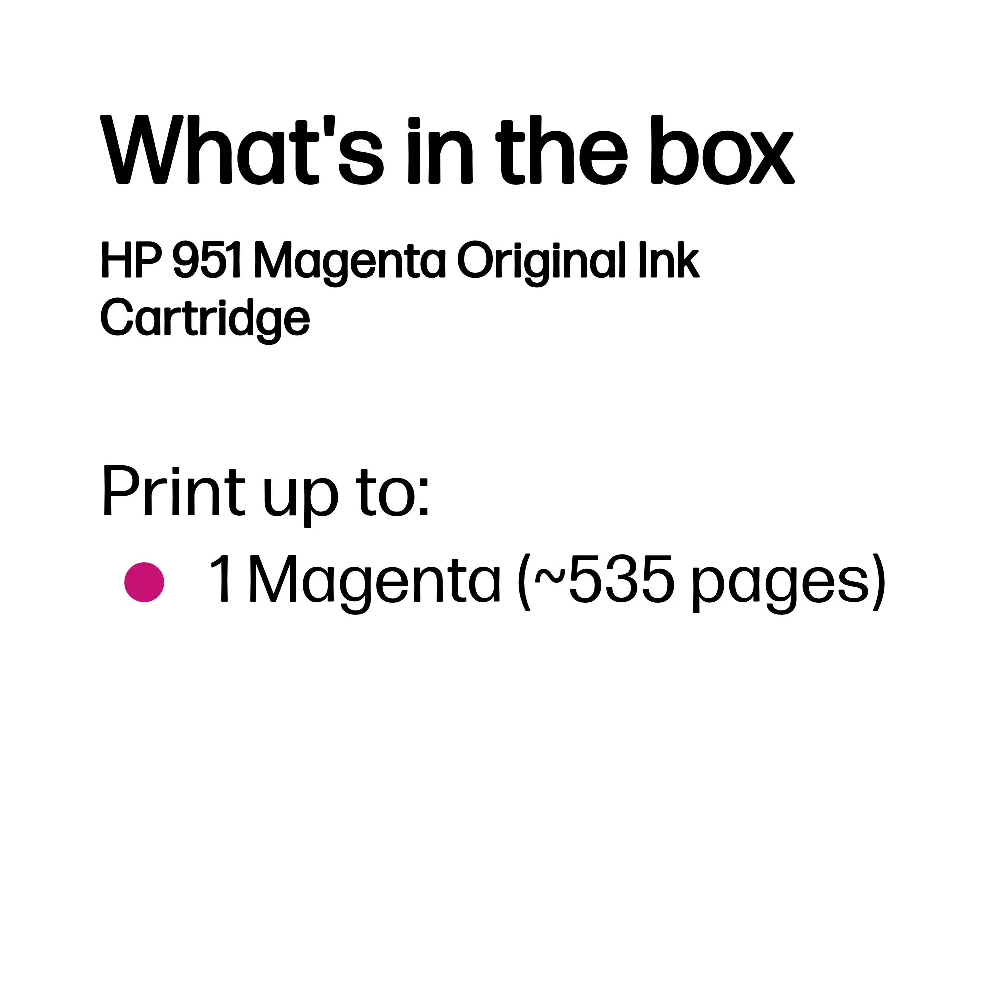 HP 951 -mustekasetti, 8 ml, magenta