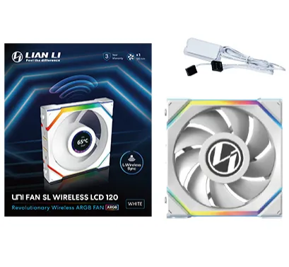 Lian Li UNI FAN SL Wireless LCD, 120mm - case fan, White