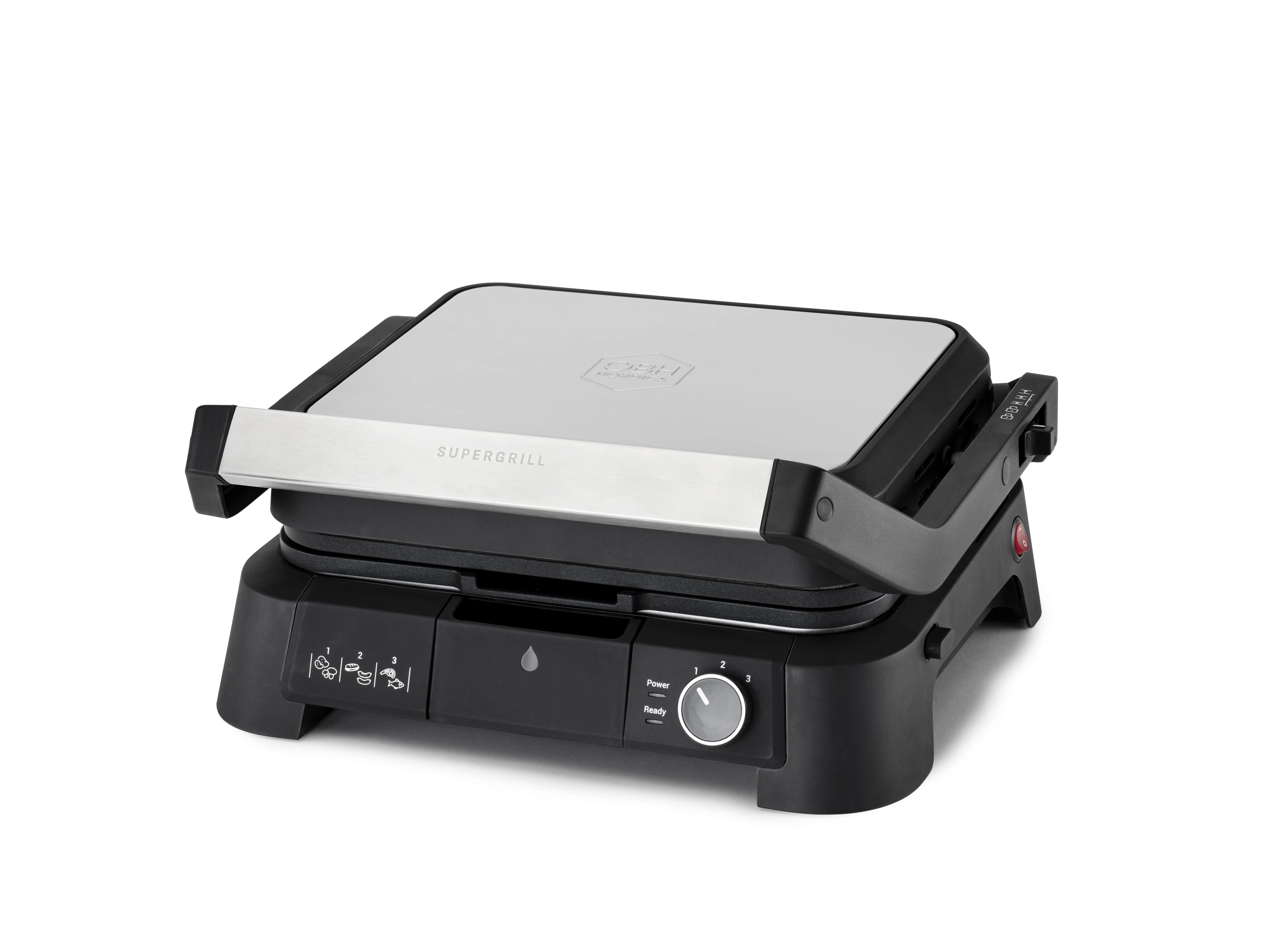 OBH Nordica SuperGrill 3-in-1 Tabletop Contact Grill 2000 W Black/Silver GO510DN0