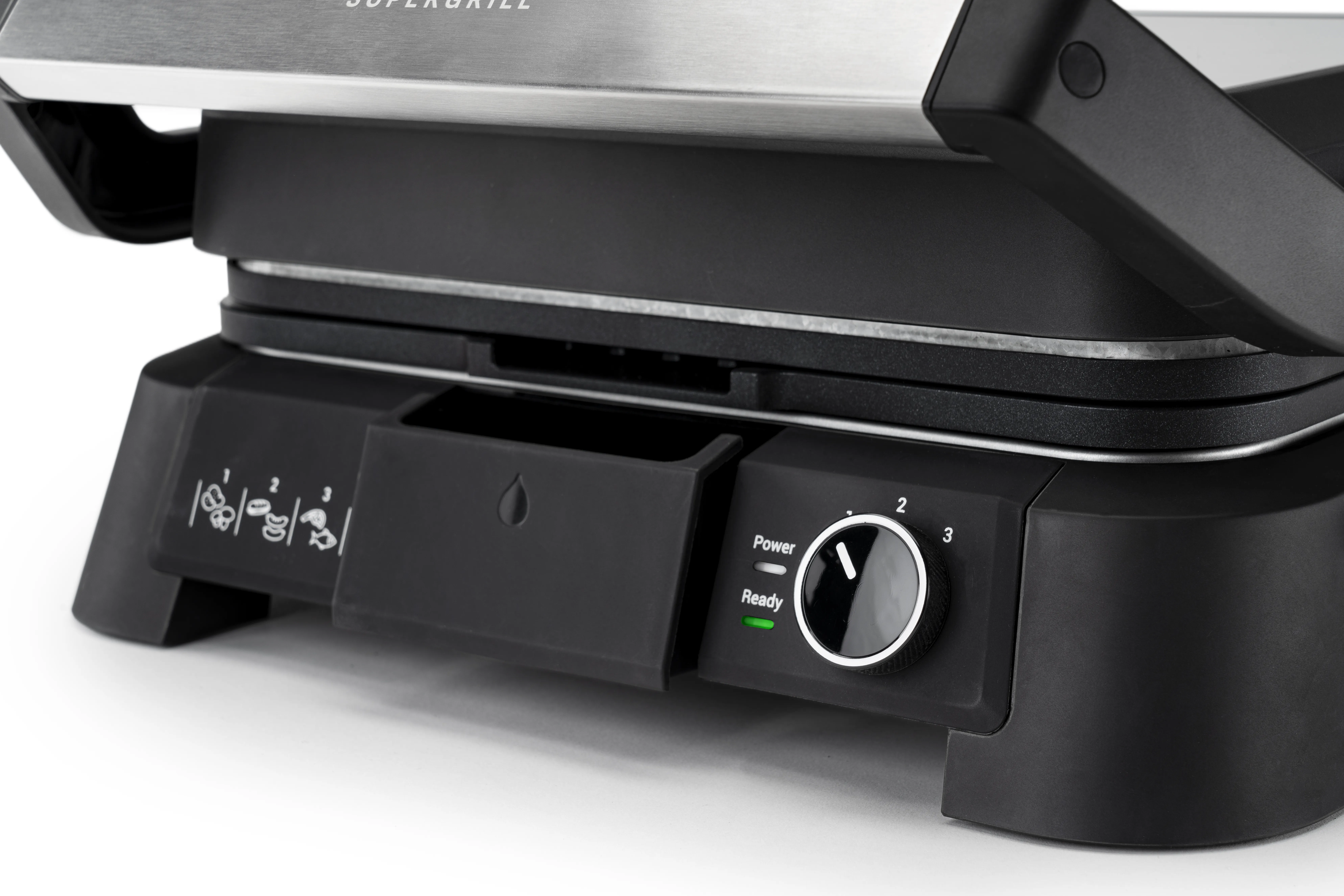 OBH Nordica SuperGrill 3-in-1 Tabletop Contact Grill 2000 W Black/Silver GO510DN0