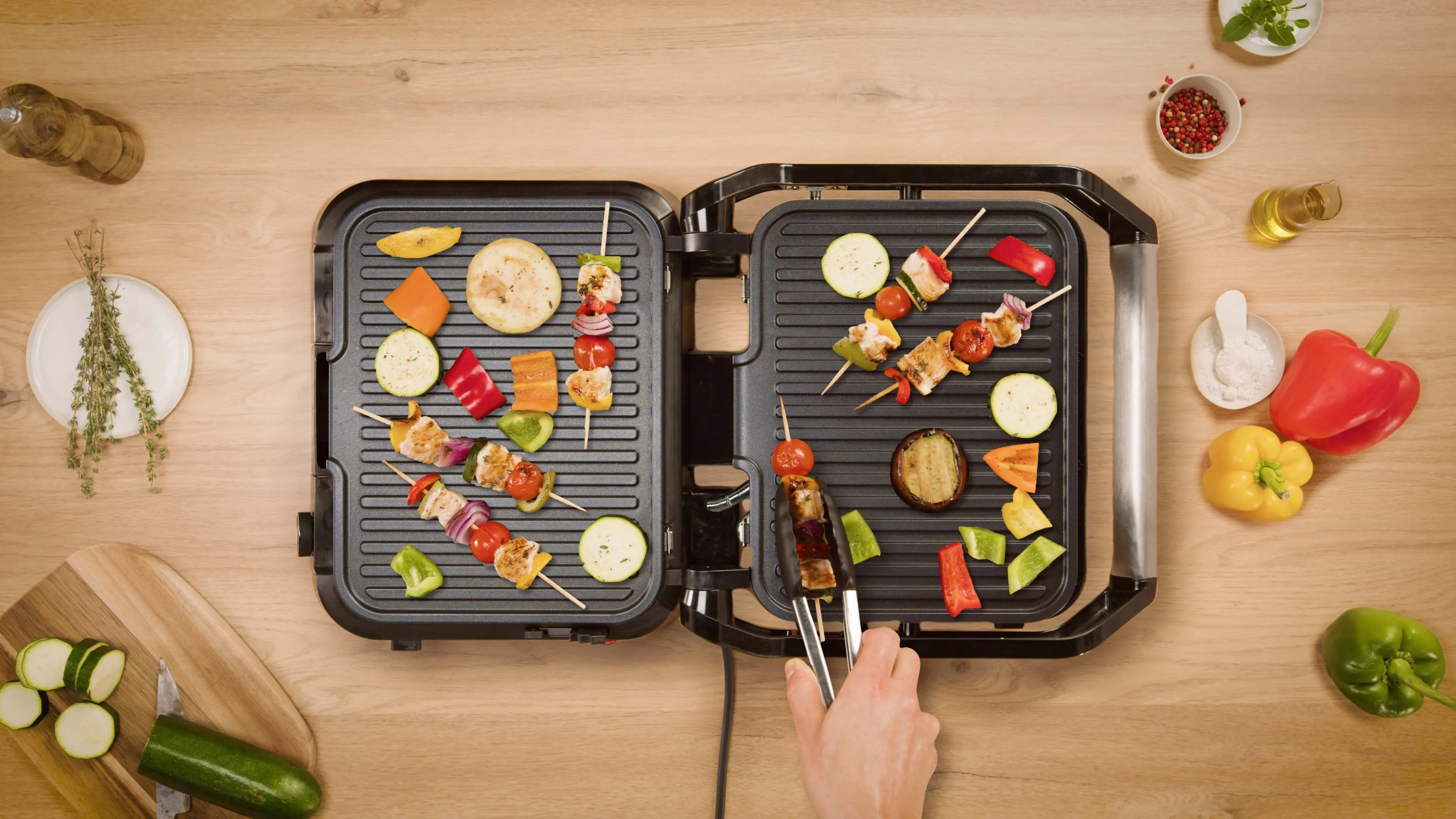 OBH Nordica SuperGrill 3-in-1 Tabletop Contact Grill 2000 W Black/Silver GO510DN0