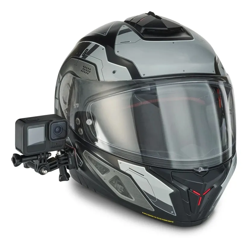 HAMA Helmet Side Mount with Swivel Arm for GoPro-Compatible Action Cameras, Black