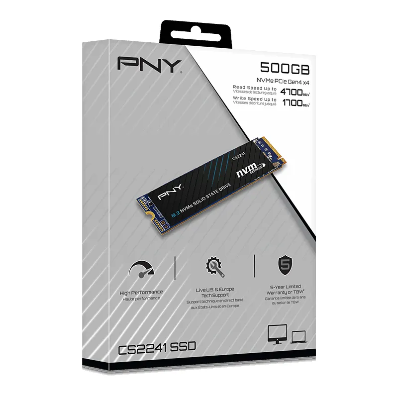 PNY CS2241 1 Tt M.2 PCIe Gen4 NVMe -SSD-levy