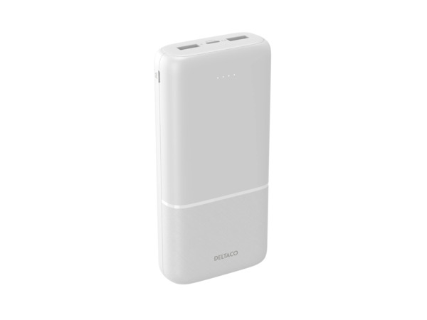 Deltaco 2x USB-A, 1x USB-C - powerbank, 20000mAh