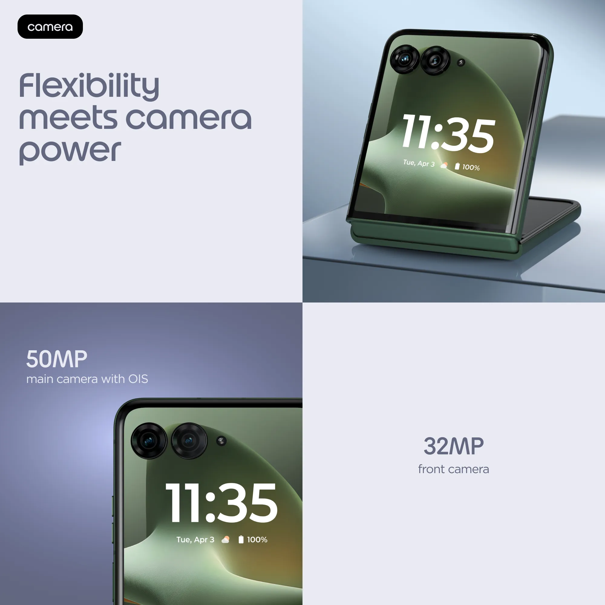 Motorola razr 70 plus 12/512 GB, m&ouml;rkgr&ouml;n