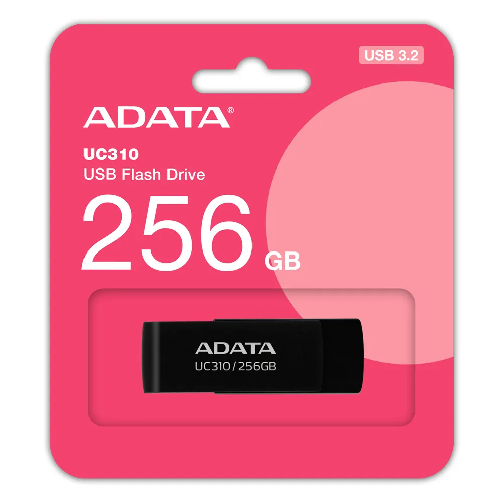 A-DATA UC310 USB 3.2 Gen 1 256GB memory stick, Black