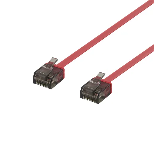 Cat6a U/UTP RJ45 2m -verkkokaapeli, punainen