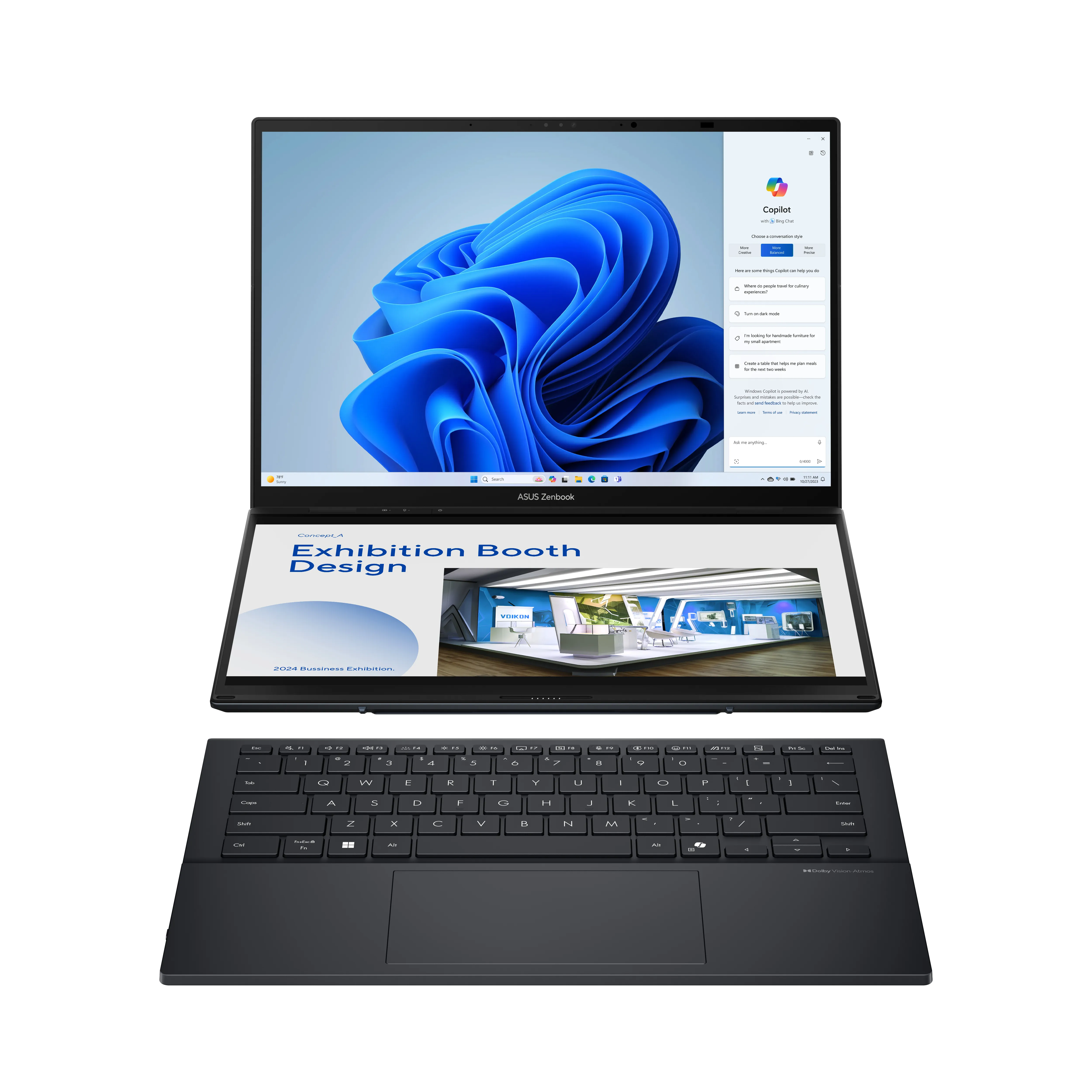 ASUS Zenbook Duo OLED 14" Ultra 9-285H, 32 Gt, 2 Tt, Arc A370M, Win 11 Pro -kannettava, harmaa ASUS Zenbook Duo OLED 14" Ultra 9-285H, 32 Gt, 2 Tt, Arc A370M, Win 11 Pro -kannettava, harmaa