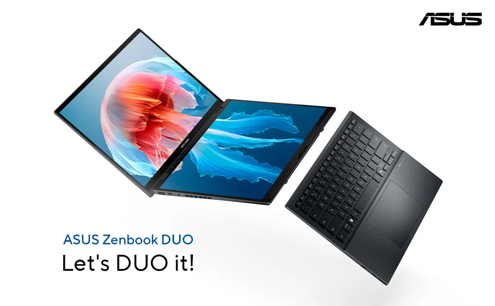 ASUS Zenbook Duo OLED 14" Ultra 9-285H, 32 Gt, 2 Tt, Arc A370M, Win 11 Pro -kannettava, harmaa ASUS Zenbook Duo OLED 14" Ultra 9-285H, 32 Gt, 2 Tt, Arc A370M, Win 11 Pro -kannettava, harmaa