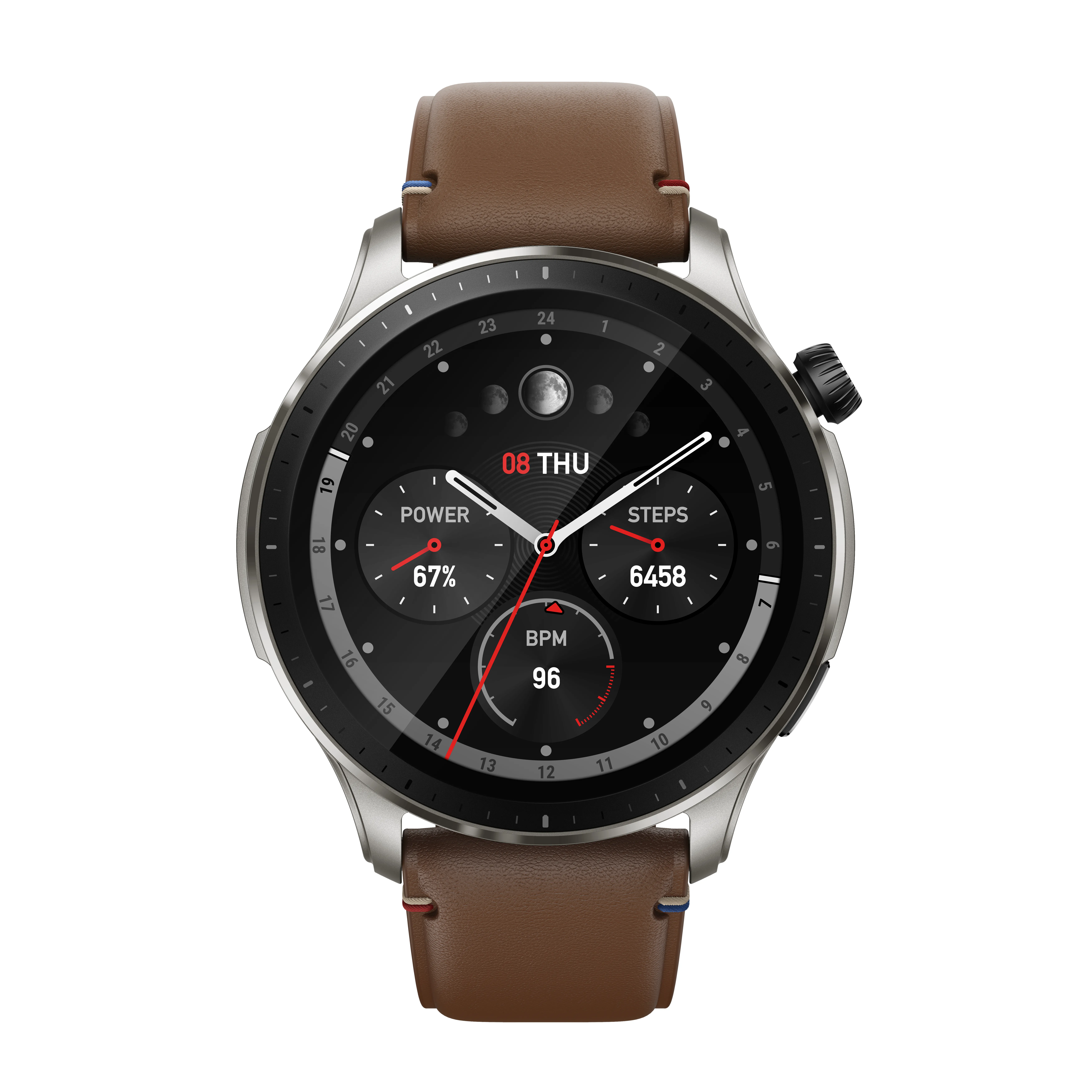 Amazfit GTR 4 - smartwatch, Vintage Brown Leather