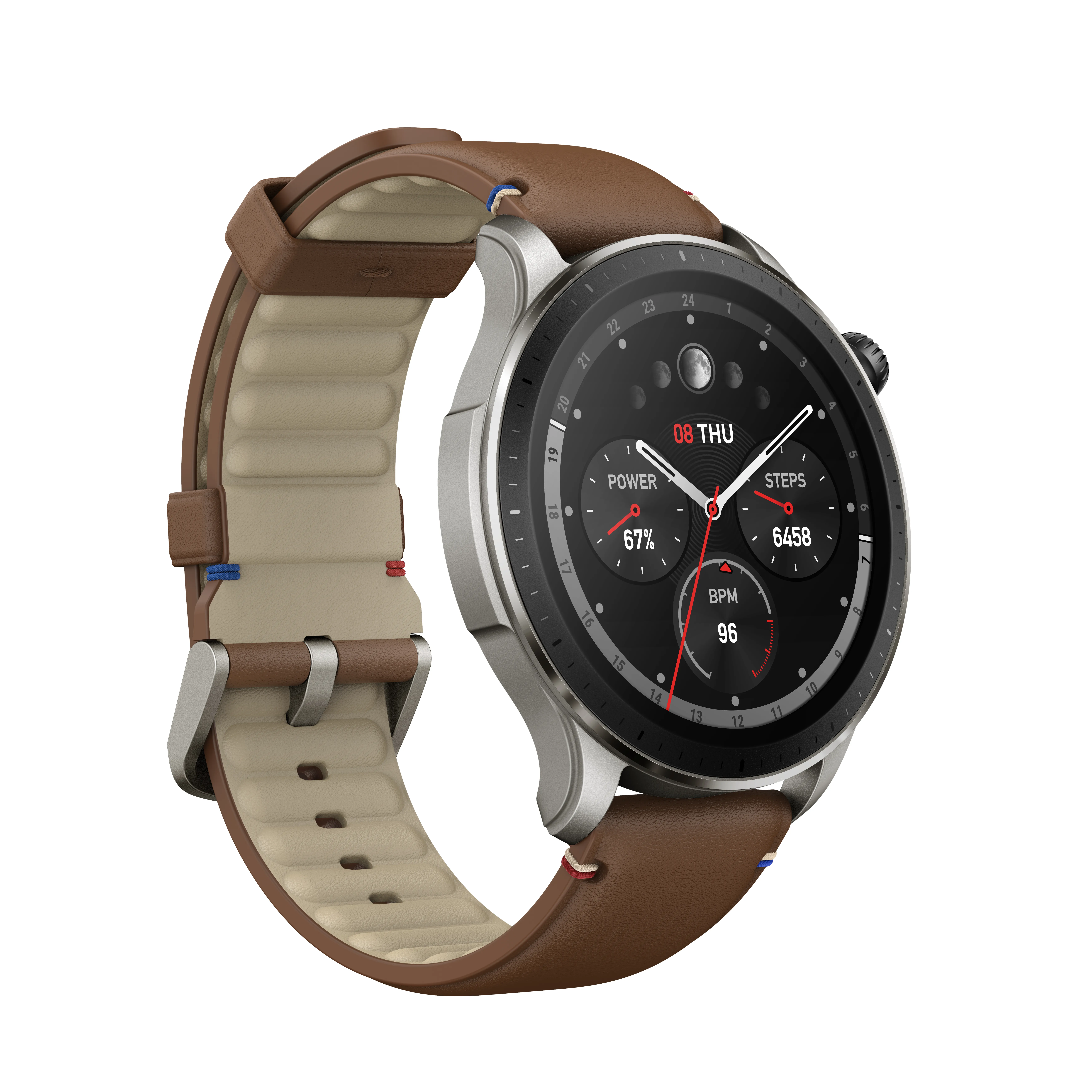 Amazfit GTR 4 - smartwatch, Vintage Brown Leather