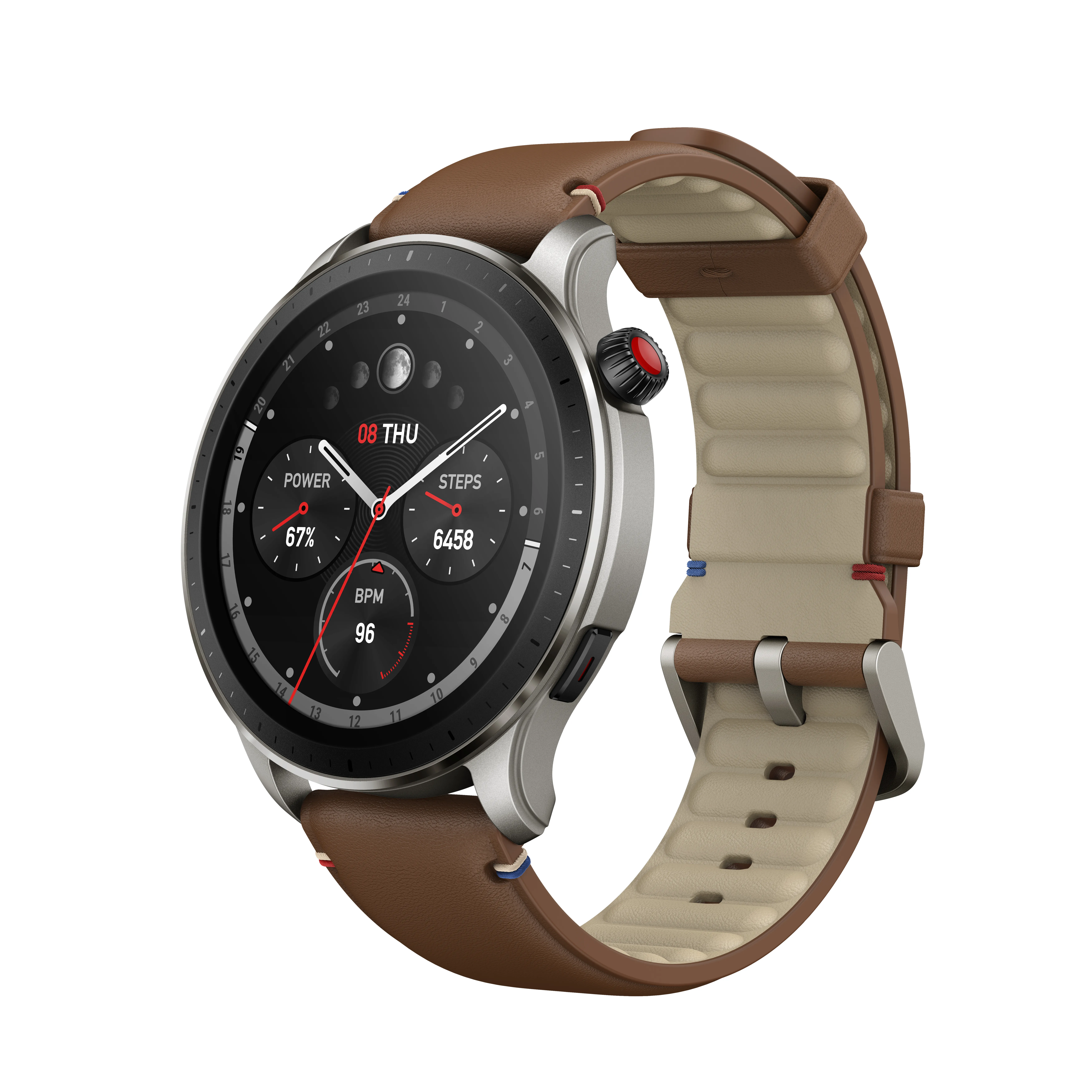 Amazfit GTR 4 - smartwatch, Vintage Brown Leather