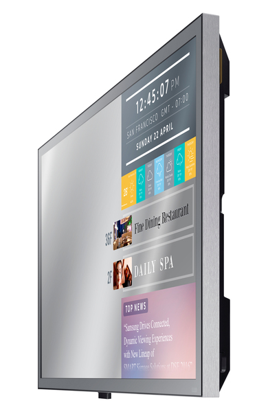 SAMSUNG ML55E 55inch Wide Mirror Display 400nits Speakers DVI HDMI DP 1.2 in/out RS232 RJ45 SSSP Gen.3 (8GB) WiFi SBB PC support