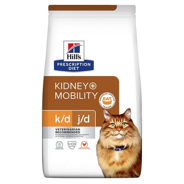 Hill's Prescription Diet k/d + Mobility Chicken, Dry food for cats, Adult, 3kg