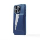 Mujjo Full Leather, iPhone 15 Pro Max - Wallet Case, Monaco Blue