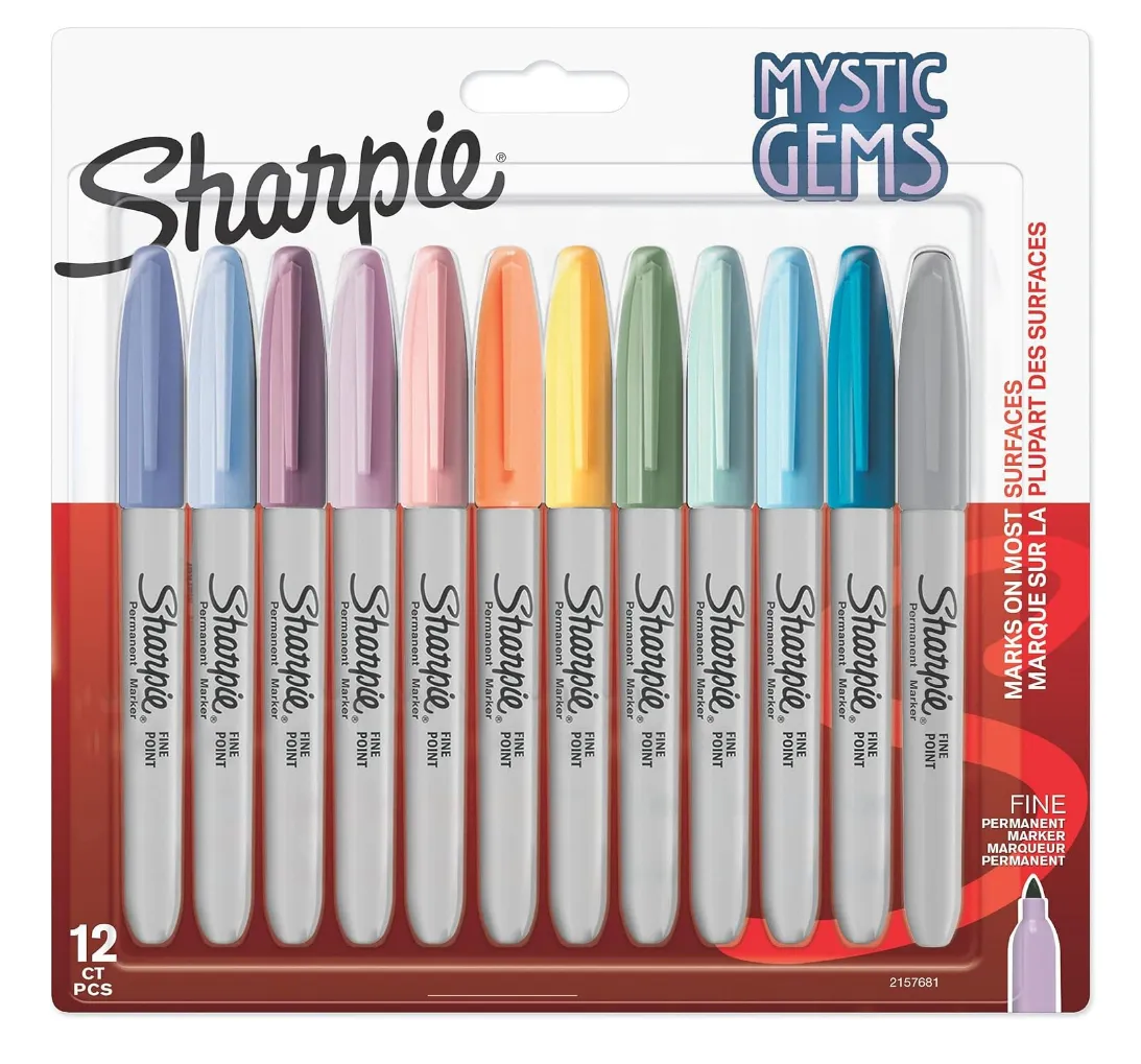 Marker Sharpie Fine Mystic Gems (12)