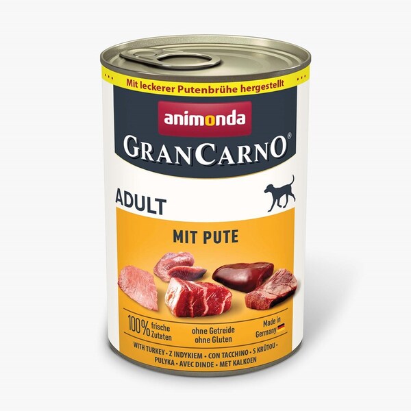 Animonda GranCarno Adult Turkey, Koiran m&auml;rk&auml;ruoka, 400 g