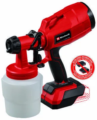 Einhell Cordless paint spray system TC-SY 18/60 Li-Solo, spray gun (red/black, without battery and charger)
